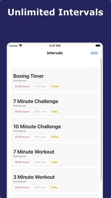 Emulate iPhone app Warmup HIIT Interval Timer using MyAndroid
