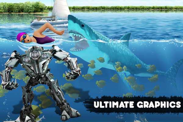 Emulate Android APK Warrior Robot Shark attack: Real shark robot Games Emulate Android APK Warrior Robot Shark attack: Real shark robot Games