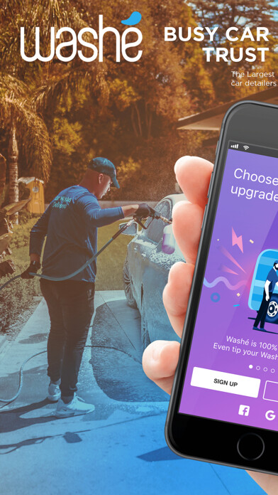 Emulate iPhone app Washe - Car Washes Delivered using MyAndroid Emulate iPhone app Washe - Car Washes Delivered using MyAndroid