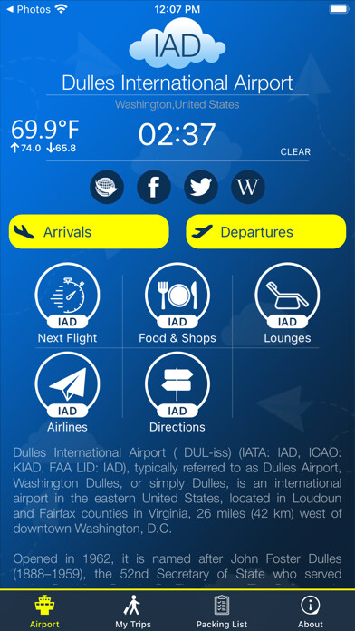 Emulate iPhone app Washington Airport Info +Radar using MyAndroid Emulate iPhone app Washington Airport Info +Radar using MyAndroid