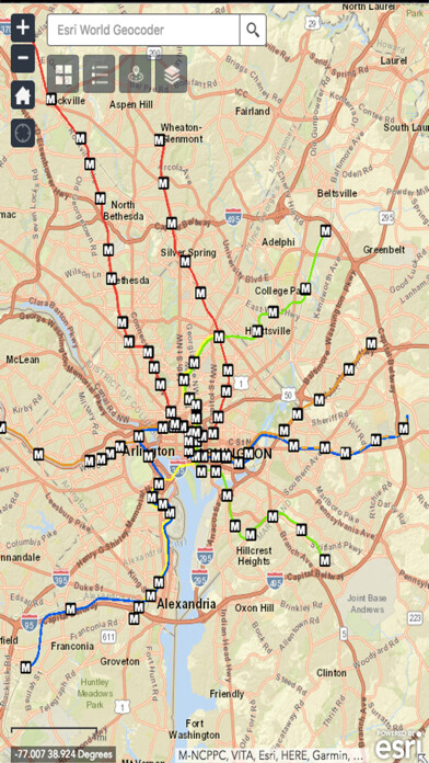 Emulate iPhone app Washington DC Metro Map using MyAndroid Emulate iPhone app Washington DC Metro Map using MyAndroid
