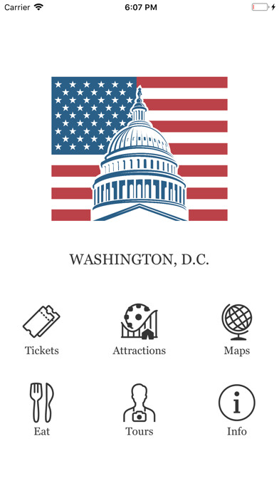 Emulate iPhone app Washington DC Travel Guide . using MyAndroid Emulate iPhone app Washington DC Travel Guide . using MyAndroid
