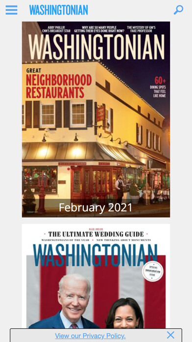Emulate iPhone app Washingtonian Magazine using MyAndroid Emulate iPhone app Washingtonian Magazine using MyAndroid