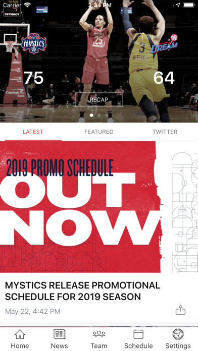 Emulate iPhone app Washington Mystics Mobile using MyAndroid Emulate iPhone app Washington Mystics Mobile using MyAndroid