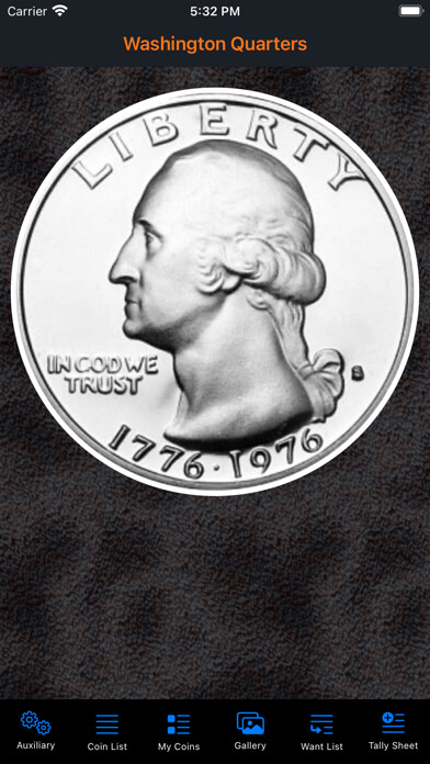 Emulate iPhone app Washington Quarters Collection using MyAndroid