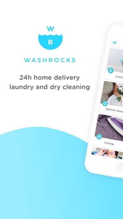 Emulate iPhone app WASHROCKS - Laundry delivery using MyAndroid Emulate iPhone app WASHROCKS - Laundry delivery using MyAndroid