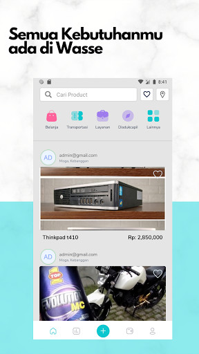 Run android online APK Wasse - Belanja, Transportasi dan Pembayaran from MyAndroid or emulate Wasse - Belanja, Transportasi dan Pembayaran using MyAndroid