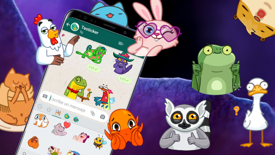 Run android online APK WASticker animals in motion from MyAndroid or emulate WASticker animals in motion using MyAndroid