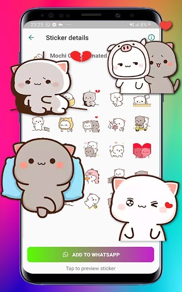 Run android online APK Wasticker Animated Mochi Cat from MyAndroid or emulate Wasticker Animated Mochi Cat using MyAndroid