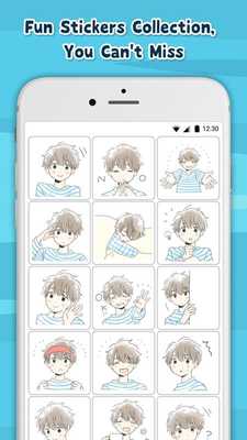 Emulate Android APK WAStickerApps - Cute Anime Boy Sticker