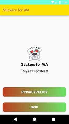 Emulate Android APK WAStickerApps for WhatsApp Stickers
