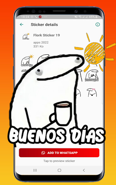 Run android online APK Wasticker  FLORK para whatsapp from MyAndroid or emulate Wasticker  FLORK para whatsapp using MyAndroid