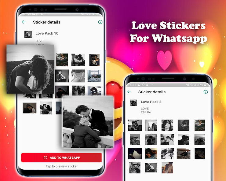 Run android online APK wasticker love from MyAndroid or emulate wasticker love using MyAndroid