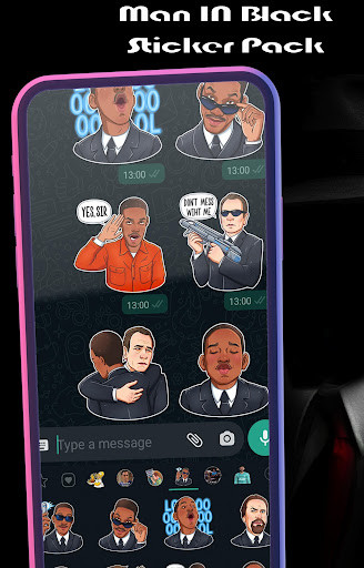 Run android online APK WASticker ManInBlack Pack from MyAndroid or emulate WASticker ManInBlack Pack using MyAndroid
