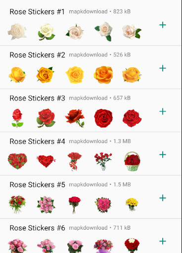 Run android online APK WASticker Roses Stickers 2022 from MyAndroid or emulate WASticker Roses Stickers 2022 using MyAndroid