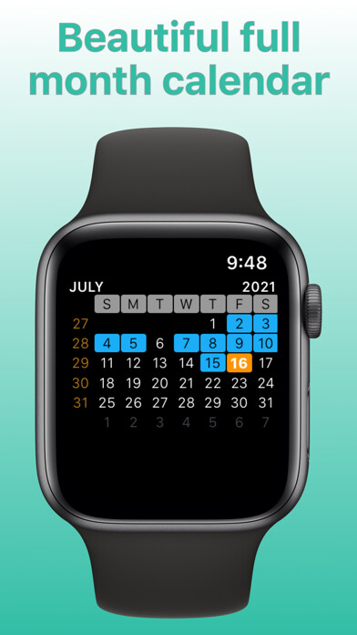 Emulate iPhone app Watch Calendar using MyAndroid