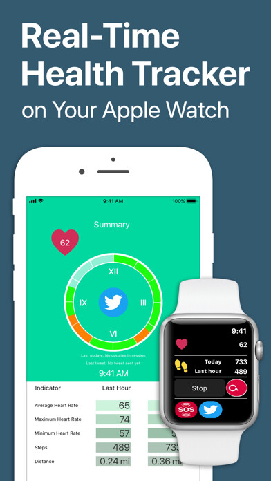 Emulate iPhone app Watch Over Me: Health Tracker using MyAndroid