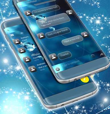 water 3d sms theme with MyAndroid