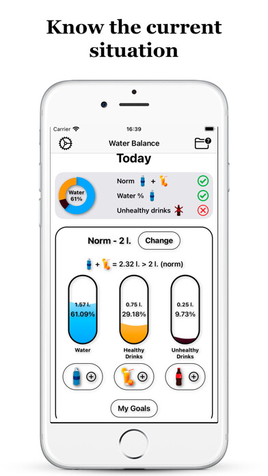 Emulate iPhone app Water Balance Control using MyAndroid Emulate iPhone app Water Balance Control using MyAndroid