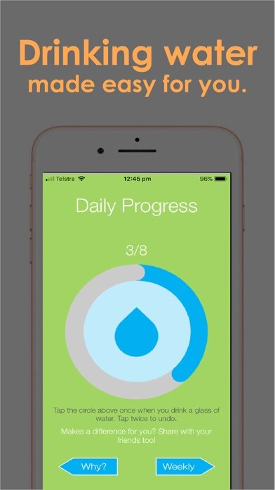 Emulate iPhone app Water by GoalsHi using MyAndroid Emulate iPhone app Water by GoalsHi using MyAndroid