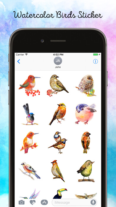 Emulate iPhone app Watercolor Beautiful Birds using MyAndroid Emulate iPhone app Watercolor Beautiful Birds using MyAndroid