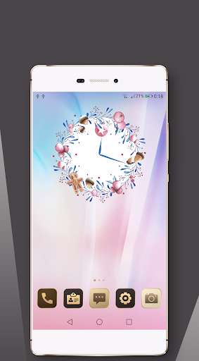 Run android online APK Watercolor Christmas Clock widget from MyAndroid or emulate Watercolor Christmas Clock widget using MyAndroid