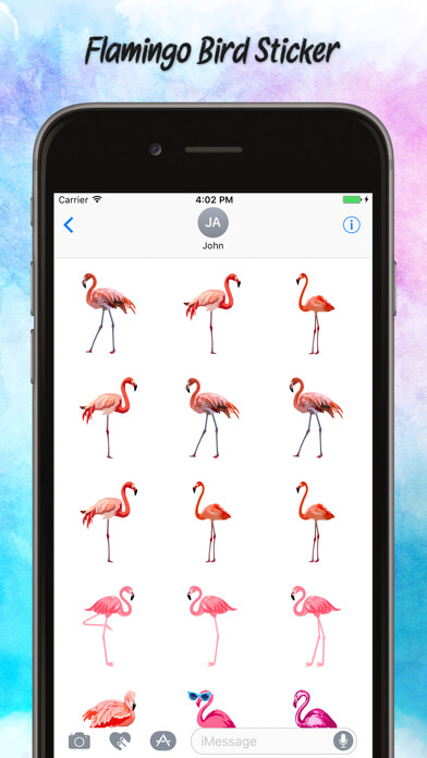 Emulate iPhone app Watercolor Flamingo Stickers using MyAndroid Emulate iPhone app Watercolor Flamingo Stickers using MyAndroid