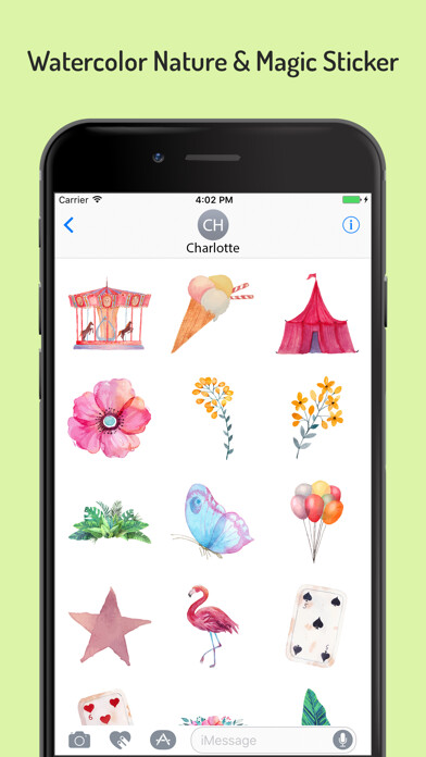 Emulate iPhone app Watercolor Nature Emojis using MyAndroid