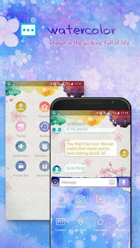 Run android online APK Water color Next SMS Skin from MyAndroid or emulate Water color Next SMS Skin using MyAndroid