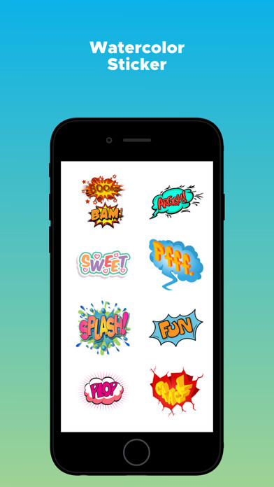 Emulate iPhone app Watercolor Text Emojis using MyAndroid