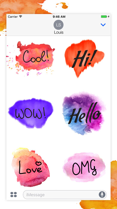 Emulate iPhone app Watercolor Text Stickers using MyAndroid Emulate iPhone app Watercolor Text Stickers using MyAndroid