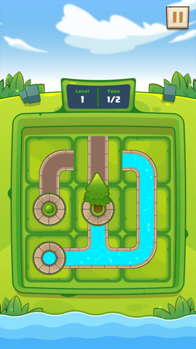 Emulate iPhone app Water Connect - Trees Puzzle using MyAndroid Emulate iPhone app Water Connect - Trees Puzzle using MyAndroid