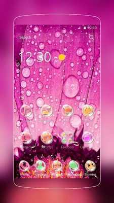 Emulate Android APK Water drips flower pink Emulate Android APK Water drips flower pink