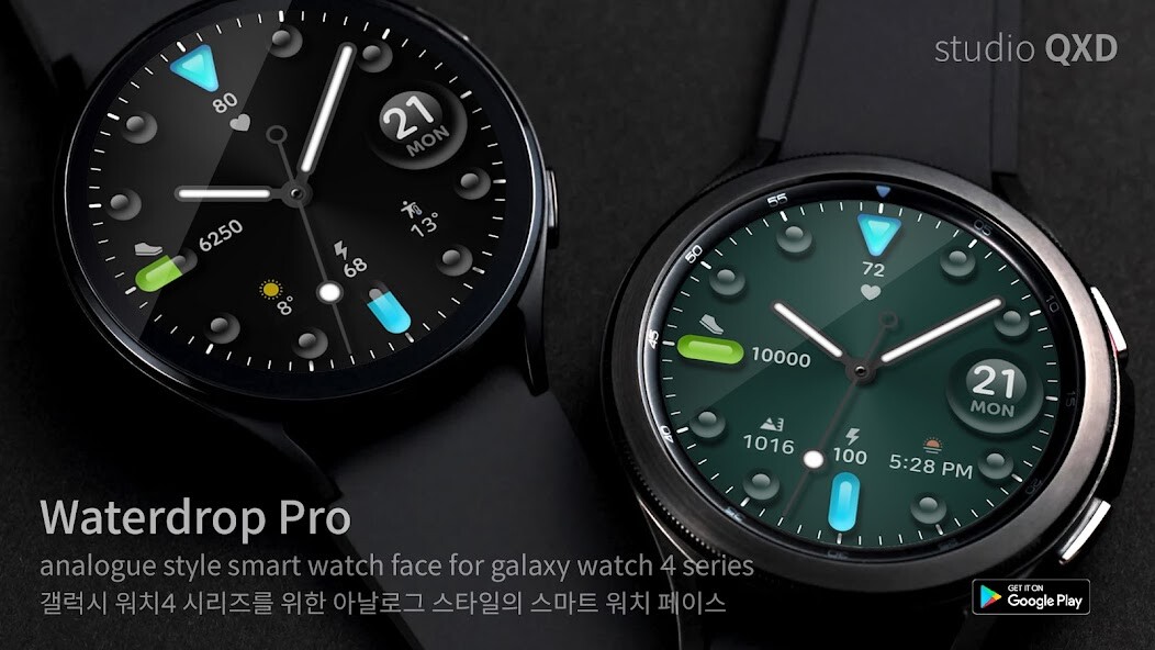 Run android online APK WaterDrop Pro Watch Face from MyAndroid or emulate WaterDrop Pro Watch Face using MyAndroid