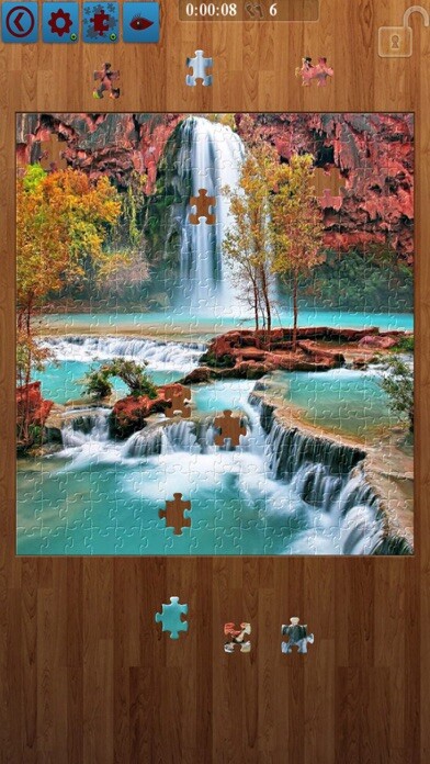 Emulate iPhone app Waterfall Jigsaw Puzzle using MyAndroid
