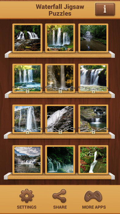 Emulate iPhone app Waterfall Jigsaw Puzzles - Nature Picture Puzzle using MyAndroid Emulate iPhone app Waterfall Jigsaw Puzzles - Nature Picture Puzzle using MyAndroid
