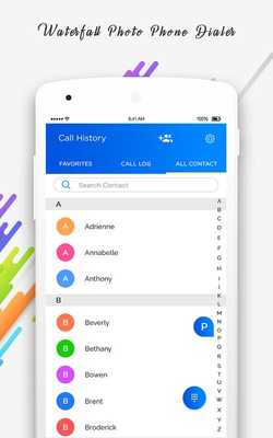 Emulate Android APK Waterfall Photo Phone Dialer