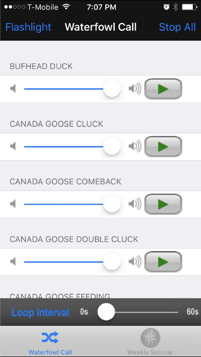 Emulate iPhone app Waterfowl Call using MyAndroid
