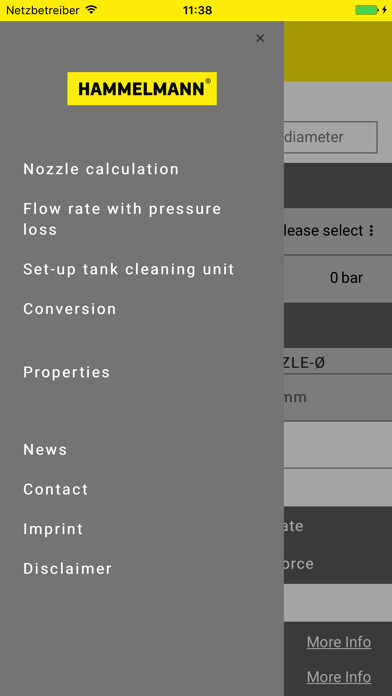 Emulate iPhone app Water Jetting Calculator using MyAndroid Emulate iPhone app Water Jetting Calculator using MyAndroid