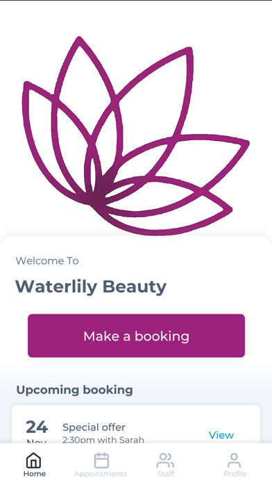 Emulate iPhone app Waterlily Beauty using MyAndroid