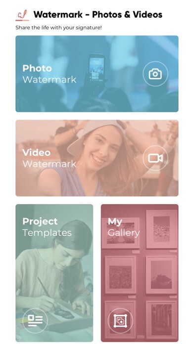 Emulate iPhone app Watermark Photo Video Editor using MyAndroid