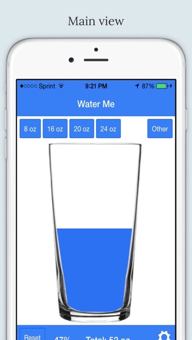 Emulate iPhone app Water Me - Daily Water Tracker using MyAndroid Emulate iPhone app Water Me - Daily Water Tracker using MyAndroid