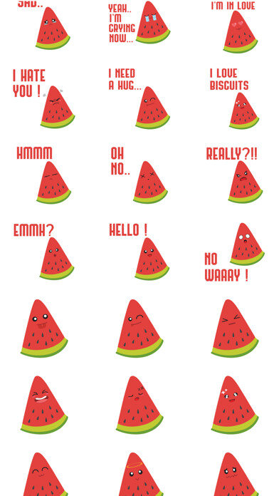 Emulate iPhone app Watermelon Slices Pop Stickers using MyAndroid Emulate iPhone app Watermelon Slices Pop Stickers using MyAndroid