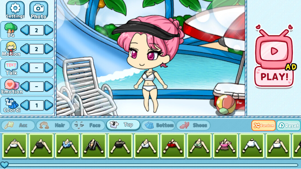 Run android online APK WaterPark Pretty Girl: dressup from MyAndroid or emulate WaterPark Pretty Girl: dressup using MyAndroid
