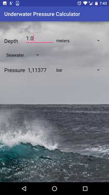 Emulate Android APK Water Pressure Calculator