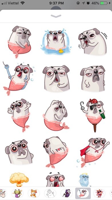Emulate iPhone app Water Pug Dog Funny Stickers using MyAndroid Emulate iPhone app Water Pug Dog Funny Stickers using MyAndroid