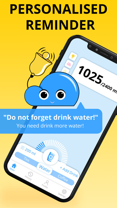 Emulate iPhone app Water Reminder - Drink using MyAndroid Emulate iPhone app Water Reminder - Drink using MyAndroid