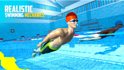 Emulate iPhone app Water Swimming Pool Stunt Race using MyAndroid