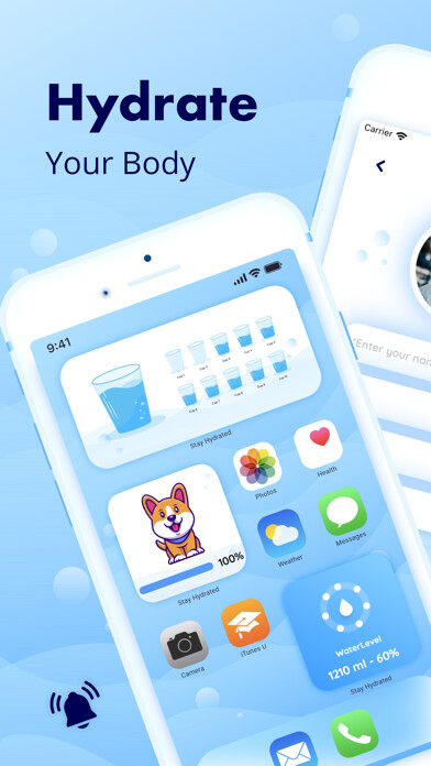 Emulate iPhone app Water Tracker Widget using MyAndroid Emulate iPhone app Water Tracker Widget using MyAndroid