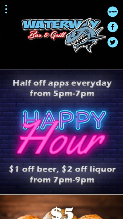Emulate iPhone app Waterway Bar & Grill using MyAndroid